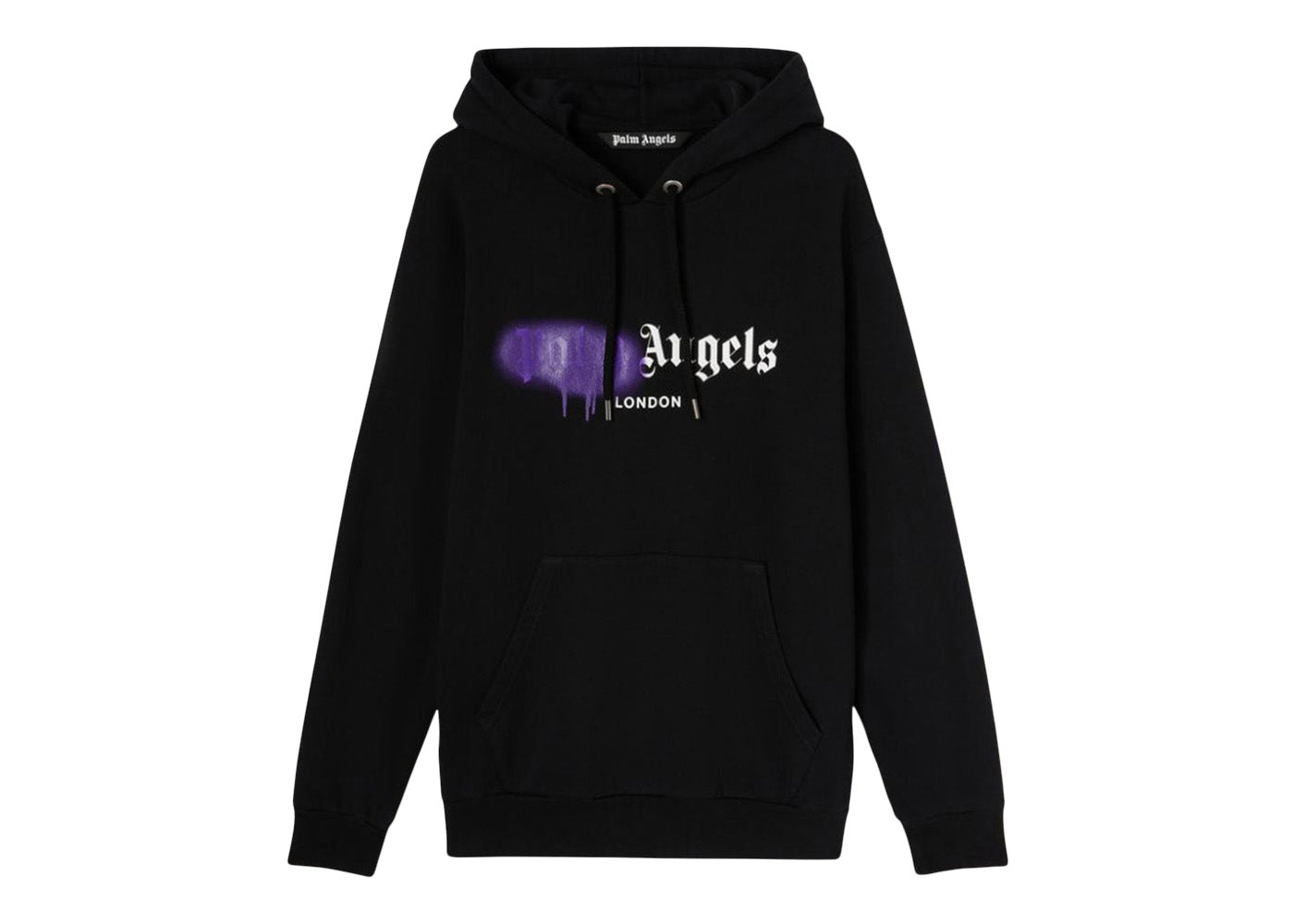 Palm Angels London Sprayed Hoodie Black/Purple