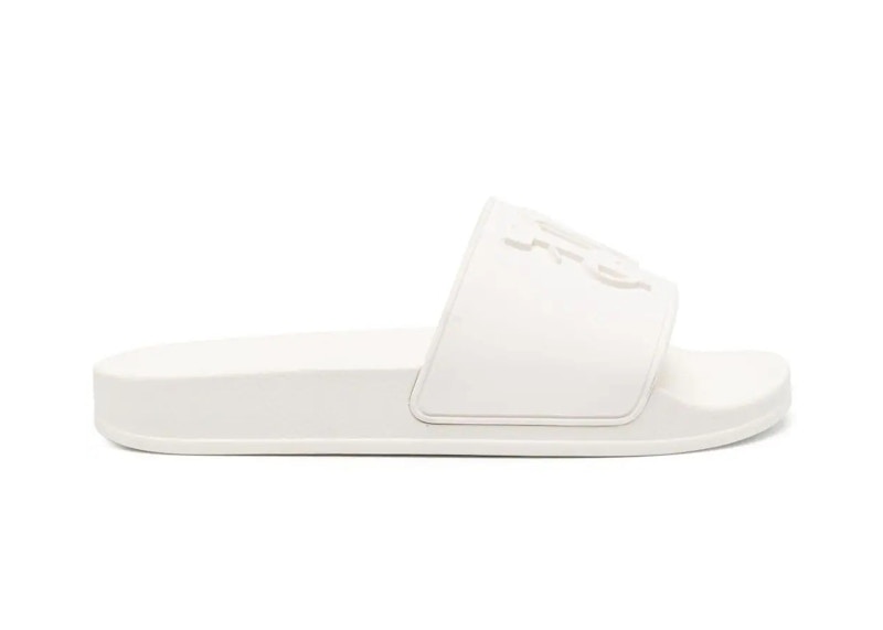 Palm Angels PA Monogram Pool Slides White
