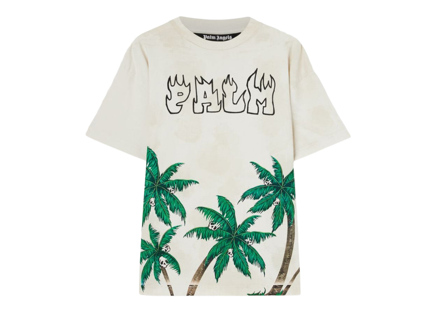 Palm Angels Palms&Skull Vintage T-Shirt White/Green