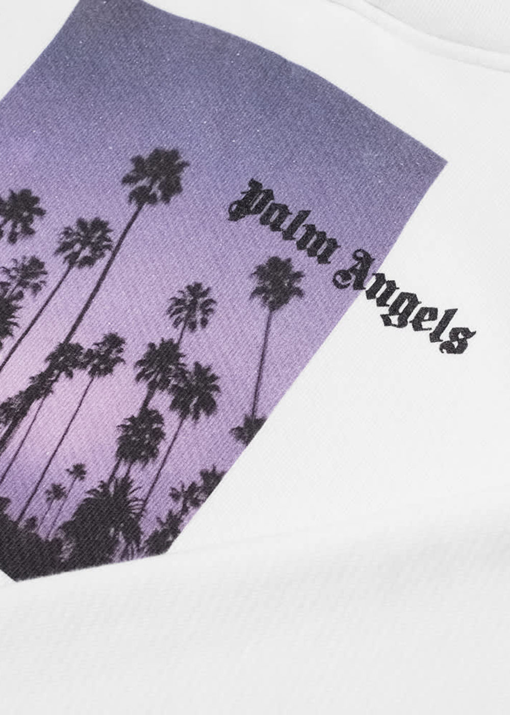 Sweat à capuche Popover Palm Angels Stars and Palms Blanc/Noir/Violet Sunset 