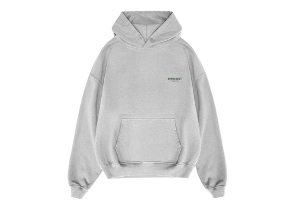 Represent Owner's Club Hoodie Ash Grey/Racing Green
