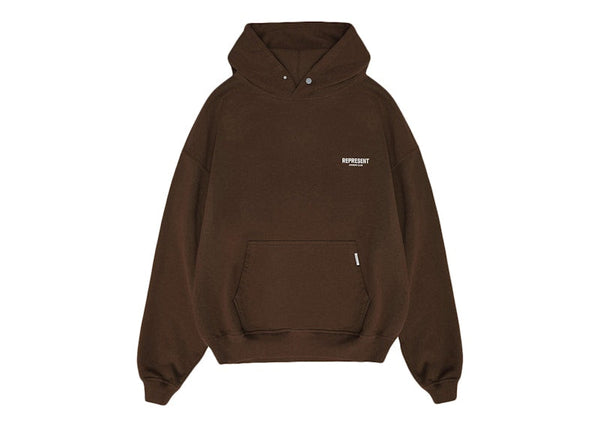 Represent Owner's Club Hoodie Brown/White