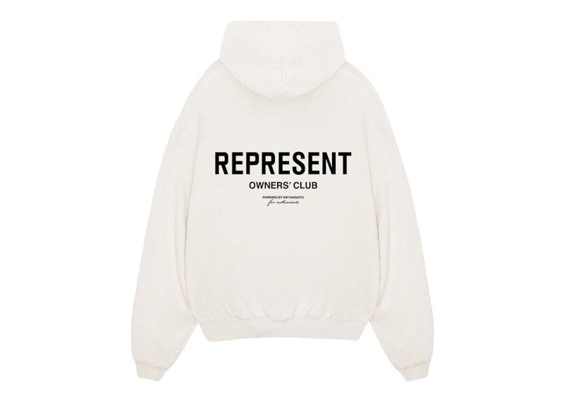 Represent Owner's Club Hoodie Flat White/Black