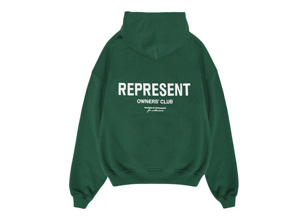 Represent Owner's Club Hoodie Racing Green/White