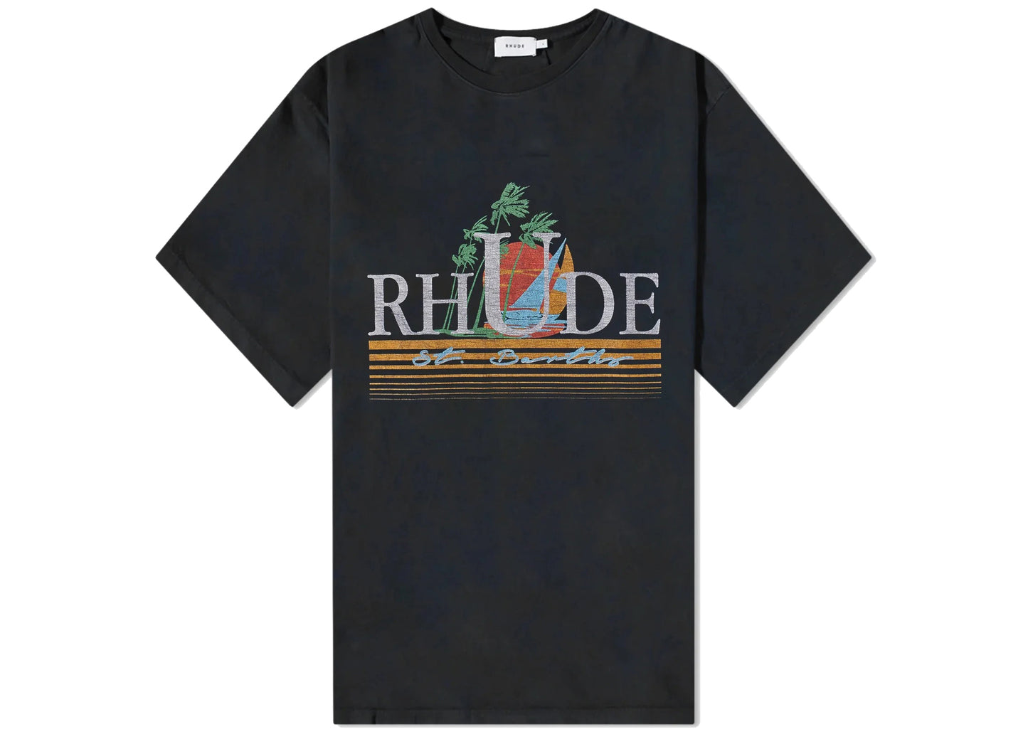 Rhude Tropics Tee Vintage Black/Multicolor