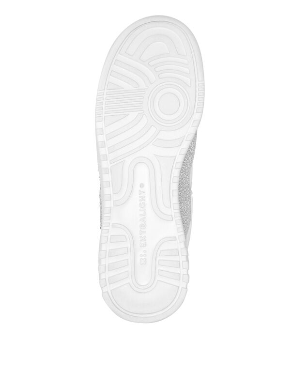 Philipp Plein Leather Low-Top Sneakers Moon Walker White