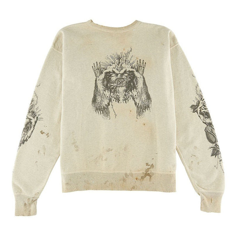 Saint Mxxxxxx Jesus Crewneck Grey