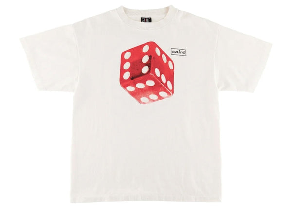 Saint Mxxxxxx Dice T-Shirt Vintage White