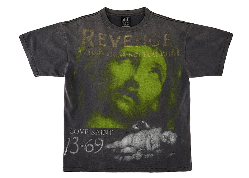 Saint Mxxxxxx x BerBerJin x GReeeeN Revenge Tee Vintage Black