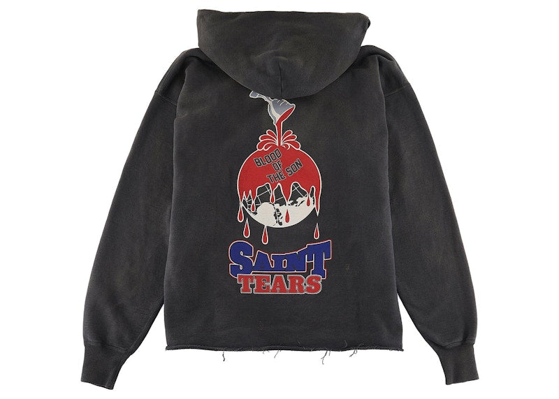 Saint Mxxxxxx x Denim Tears Heiliger Gral Hoodie Vintage Schwarz