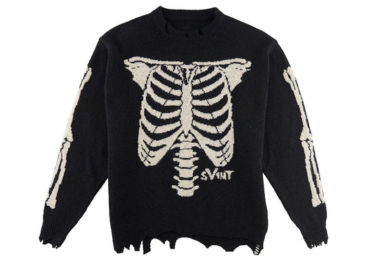 Saint Mxxxxxx x VLONE Bone Knit Sweater Vintage Black