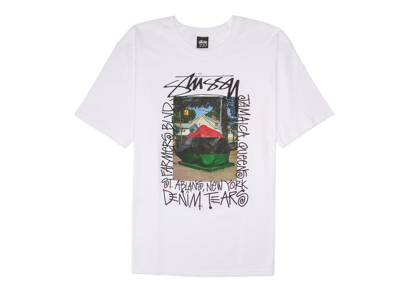 Stussy x Denim Tears Farmers Blvd Tee White 