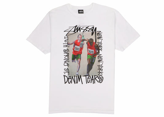 Stussy x Denim Tears Pass The Baton T-shirt Blanc