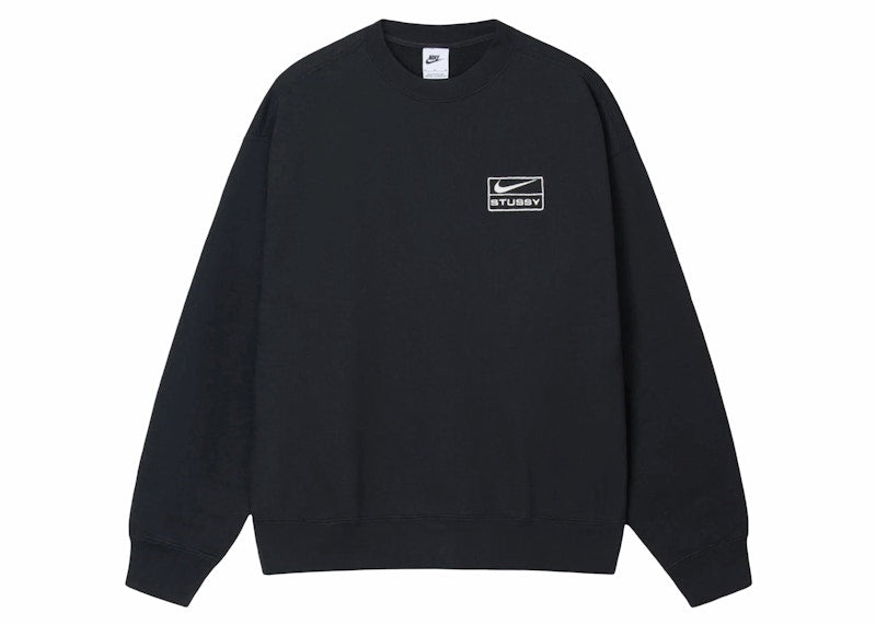 Stussy x Nike Stone Washed Fleece Crew Black