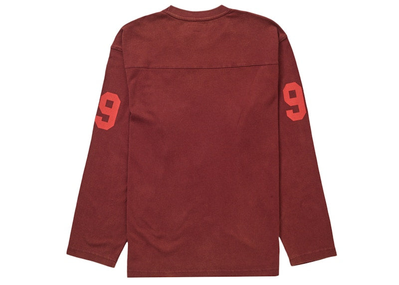 Supreme 99 L/S Football Top Maroon