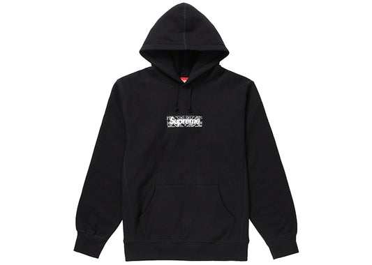 Supreme Bandana Box Logo Hooded Sweatshirt Black