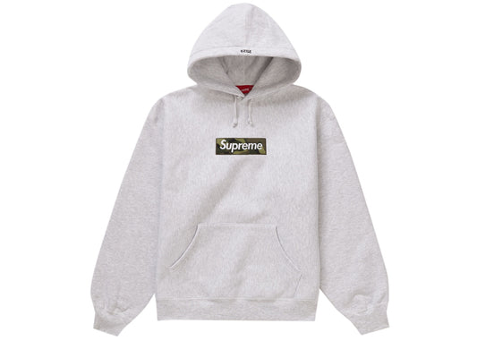 Sweat à capuche Supreme Box Logo (FW23) Gris cendre