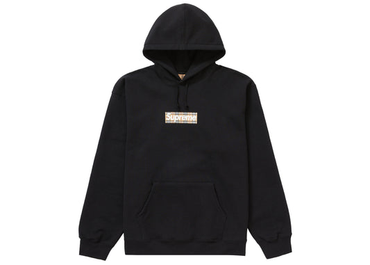 Sweat à capuche Supreme Burberry Box Logo Noir