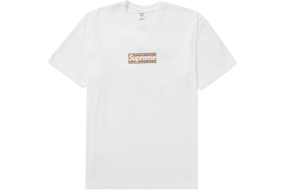 Supreme x Burberry Box Logo Tee 'White'