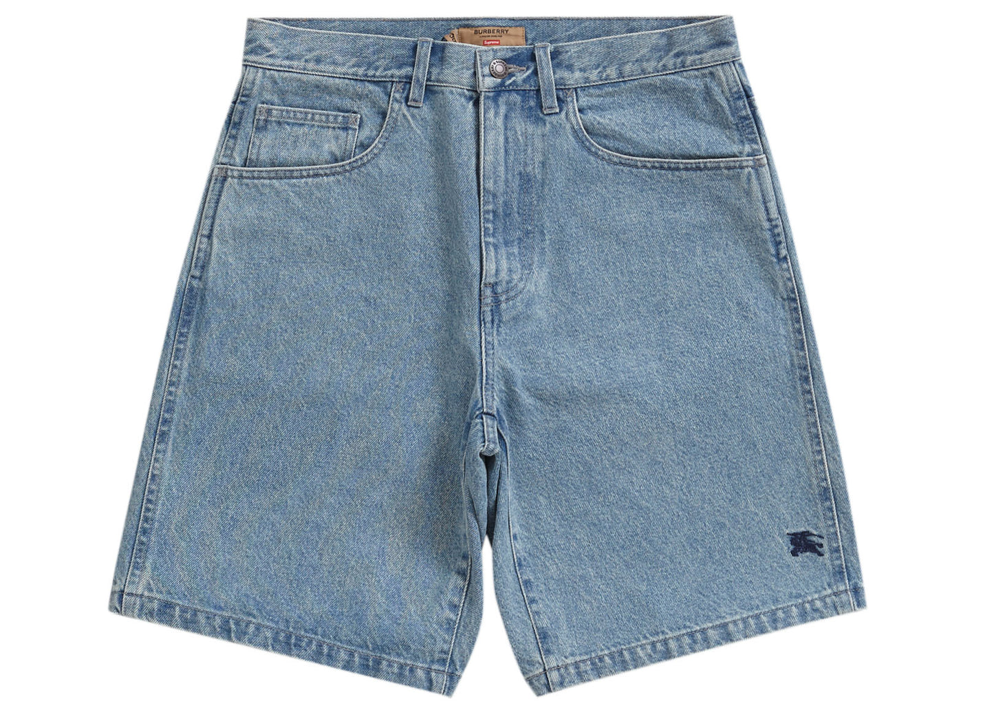 Supreme Burberry Denim Short Washed Blue