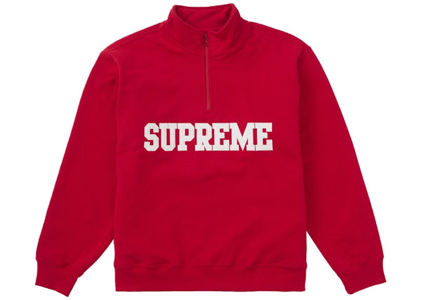 Supreme Collegiate Half Zip Pullover Red