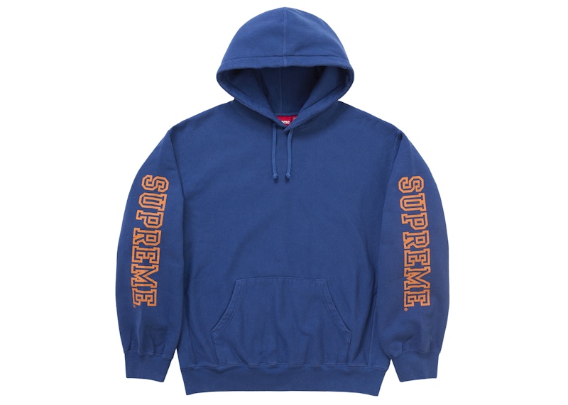 Supreme Collegiate Sleeve Hooded Sweatshirt Dark Royal