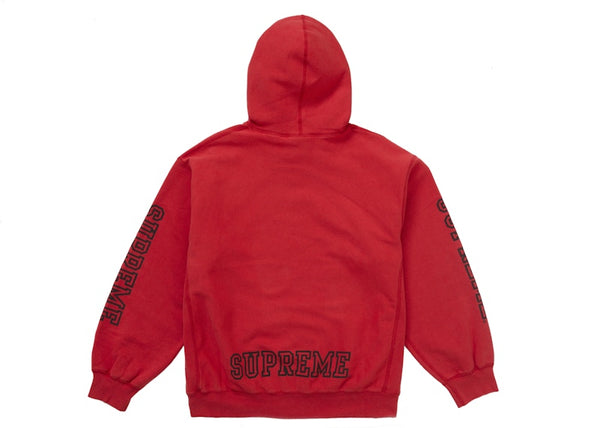 Supreme Collegiate Sleeve Hooded Sweatshirt Burnt Red