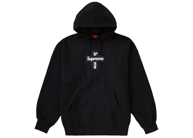 Sweat à capuche Supreme Cross Box Logo Noir