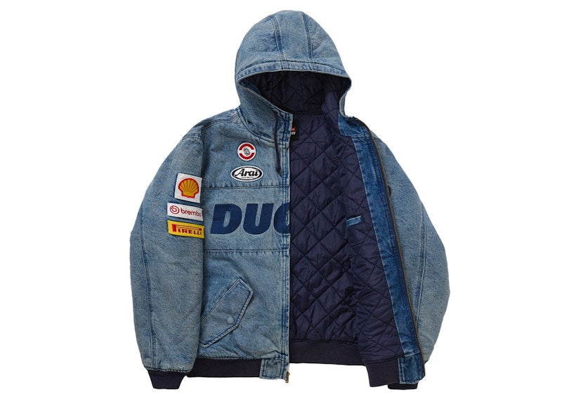 Supreme Ducati Hooded Work Jacket Denim