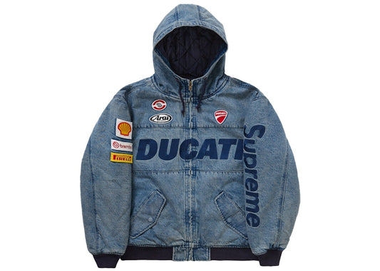 Supreme Ducati Hooded Work Jacket Denim