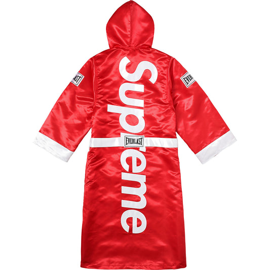 Supreme Everlast Satin Hooded Boxing Robe Red