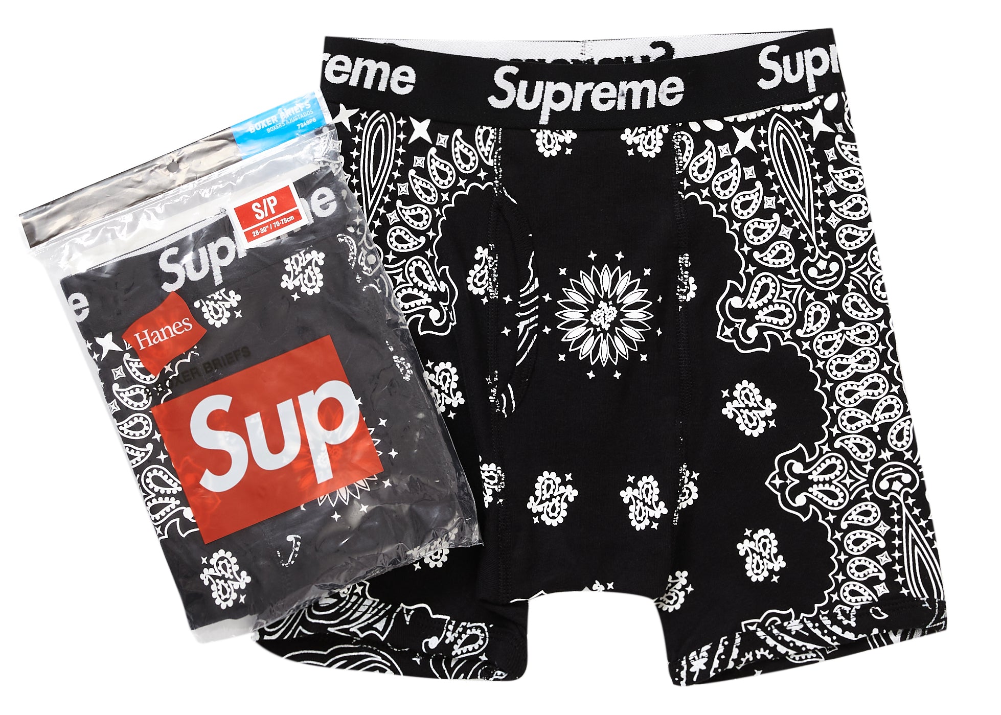 Supreme Hanes Bandana Boxer Briefs Black Sneaker Store Co