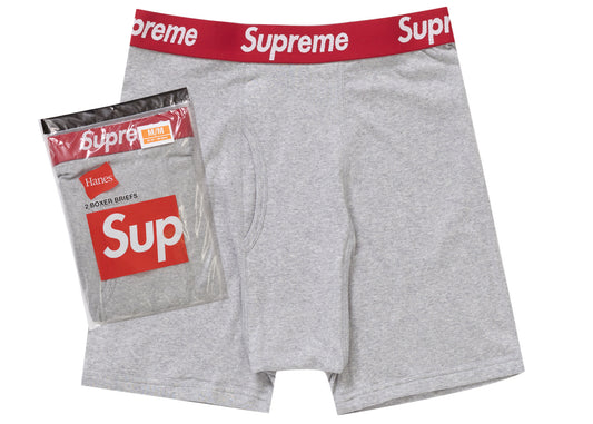 Supreme Hanes Boxer Briefs Heather Grey