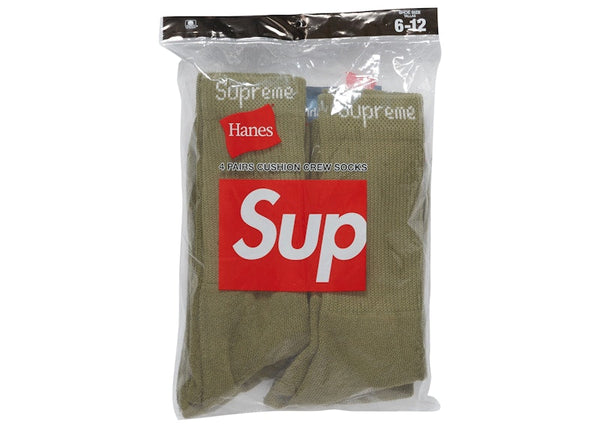 Supreme x Hanes Crew Socks (2 Pack) 'Olive'