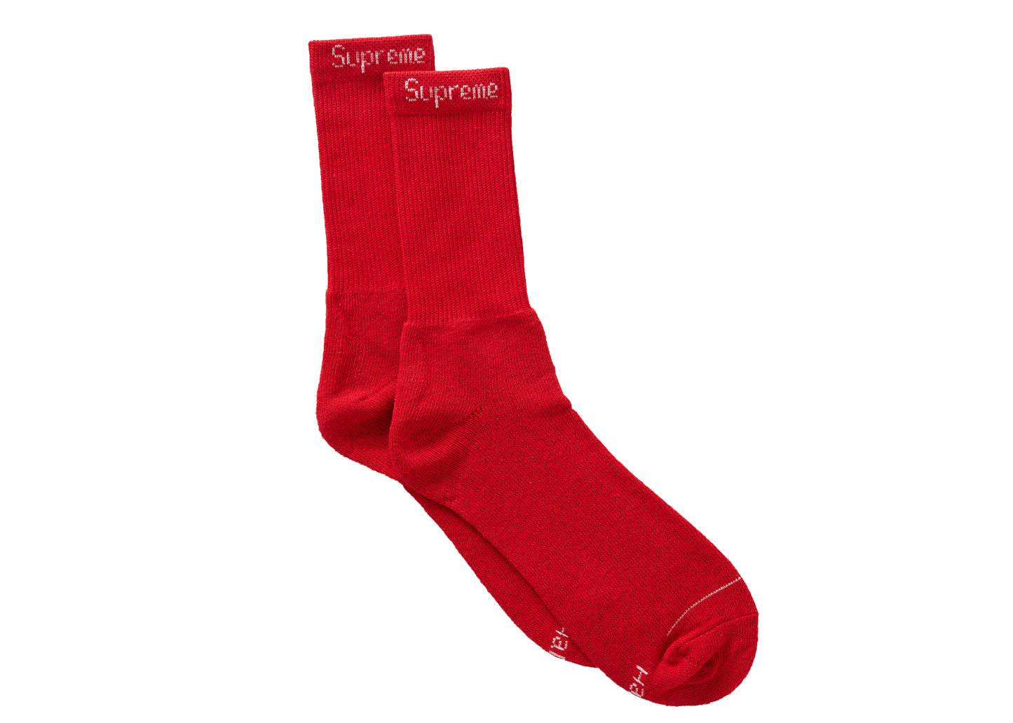 Supreme Hanes Socks (2 Pack) Red