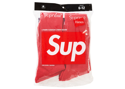 Supreme Hanes Socks (2 Pack) Red