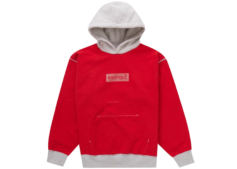 Supreme Inside Out Box Logo Hooded Sweatshirt Heather Gray