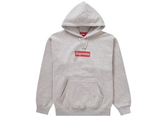 Supreme Inside Out Box Logo Hooded Sweatshirt Heather Grey