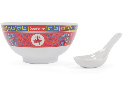 Supreme Longevity Soup Set (Bowl and Spoon) White