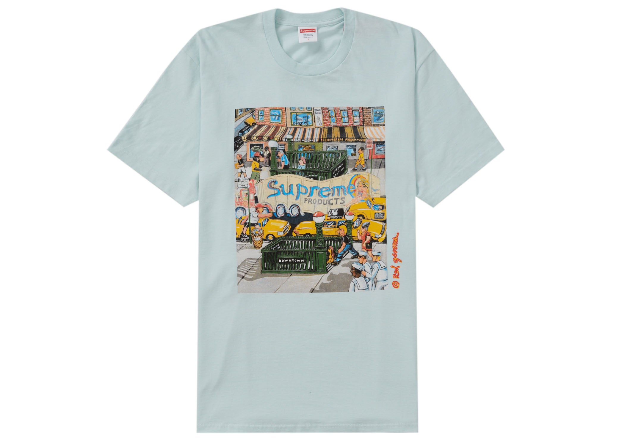 T shirt supreme bleu online