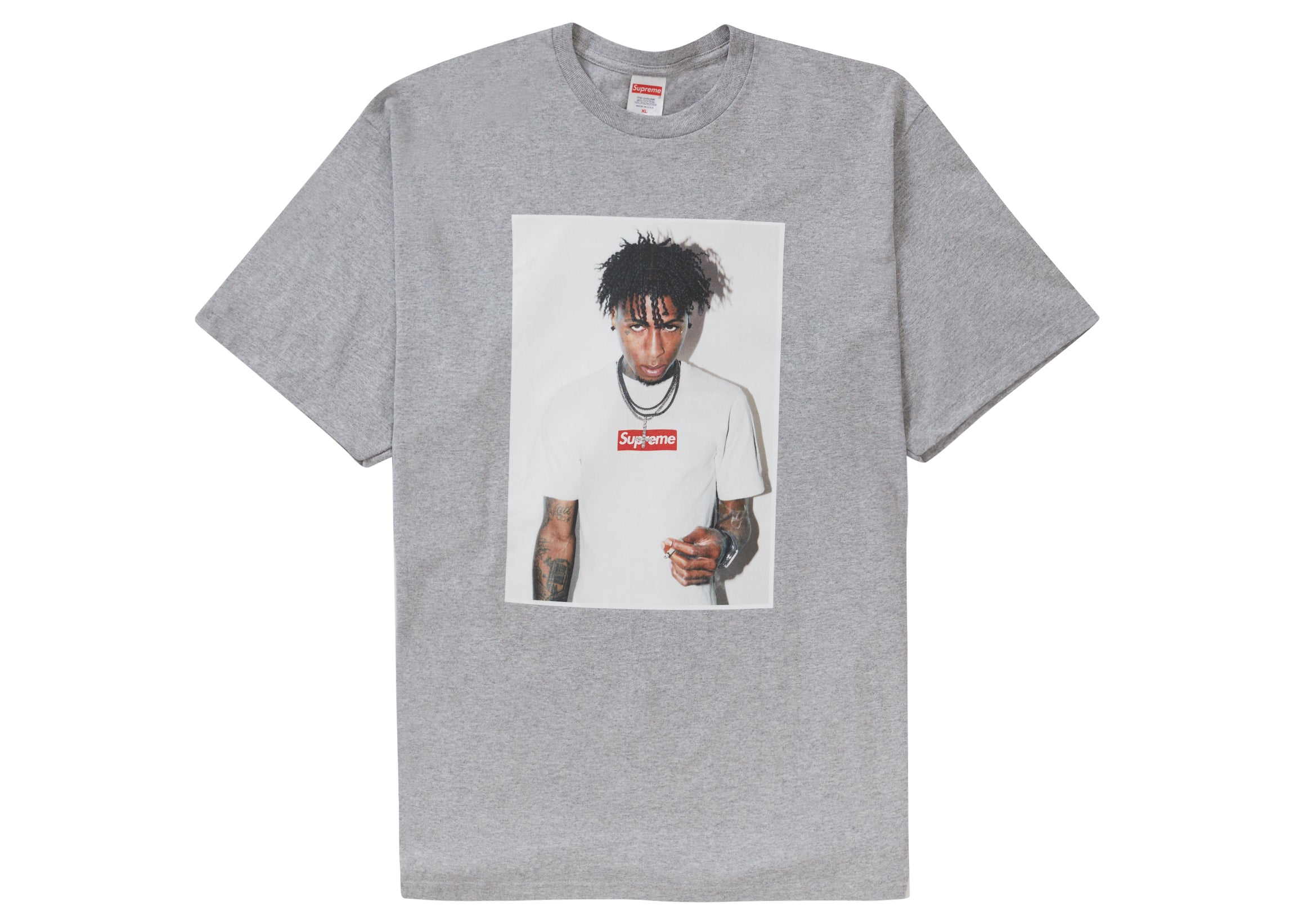 T shirt supreme gris on sale