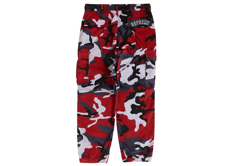 Supreme Nike Arc Corduroy Cargo Pant Red Camo