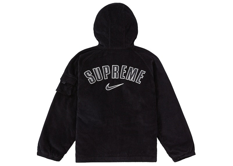 Supreme Nike Arc Corduroy Hooded Jacket Black