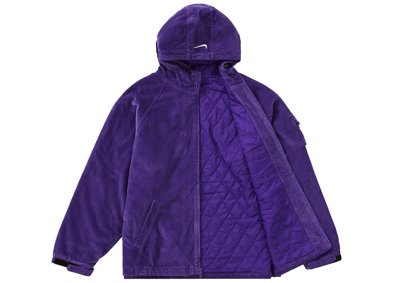 Supreme Nike Arc Corduroy Hooded Jacket Purple