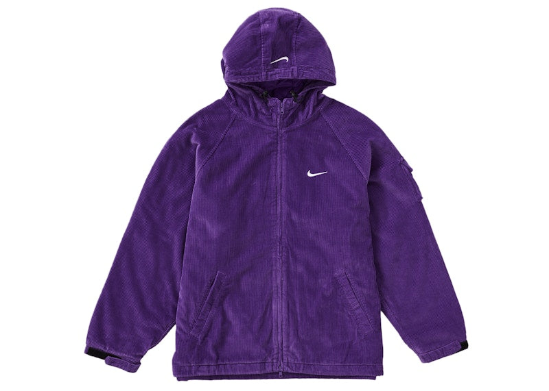 Supreme Nike Arc Corduroy Hooded Jacket Purple