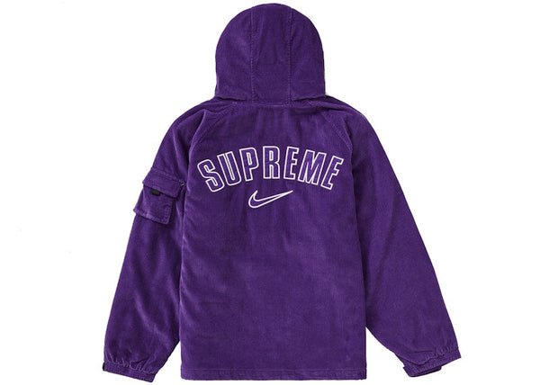 Veste à capuche Supreme Nike Arc en velours côtelé violet