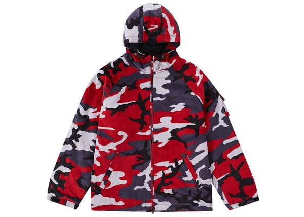 Veste à capuche Supreme Nike Arc en velours côtelé camouflage rouge