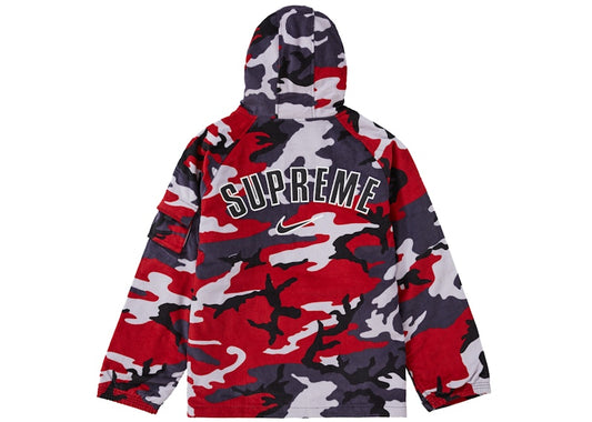 Supreme Nike Arc Corduroy Hooded Jacket Red Camo