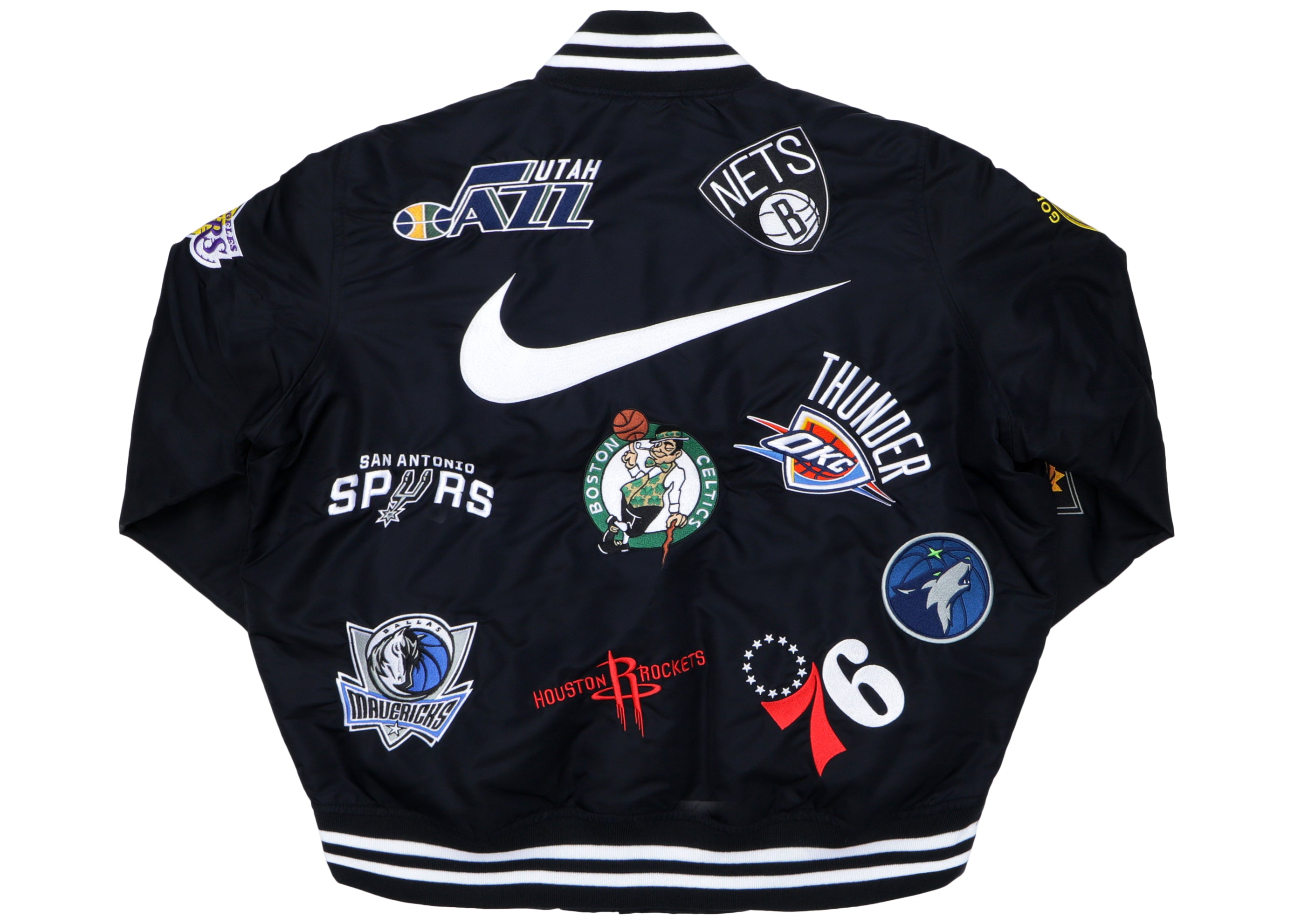 Supreme Nike NBA Teams Warm Up Jacket Black Sneaker Store Co