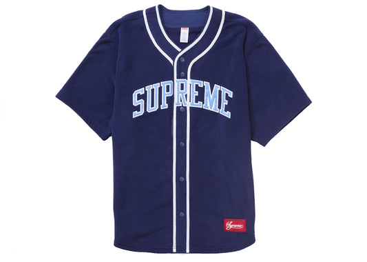 Supreme Polartec Baseball Jersey Navy